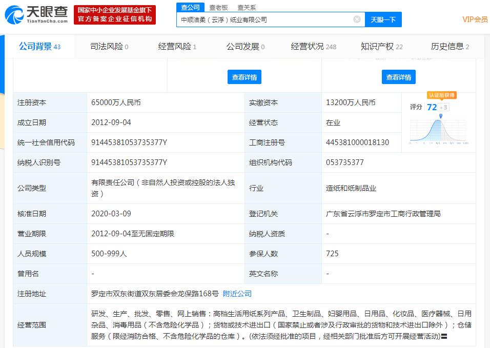 中順潔柔 子公司開展生產(chǎn)銷售醫(yī)用口罩業(yè)務(wù)，穩(wěn)健布局日用雜品市場